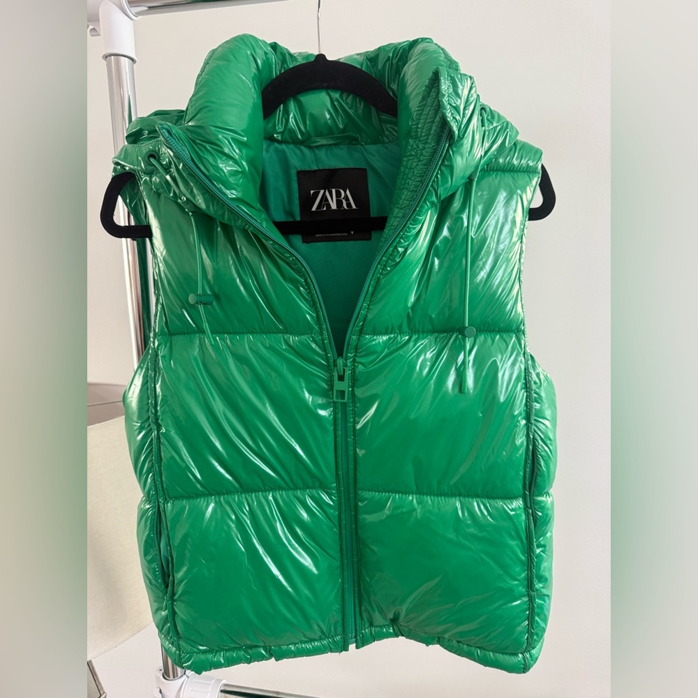 Zara Emerald Green Puffer Vest